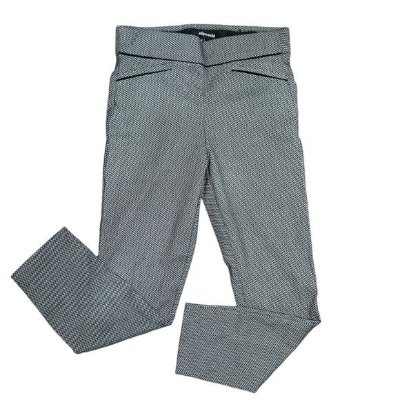 Hollywould Skinny Ankle Dress Pants Women's M‎ Black White Comfy Office Career - Picture 1 of 8